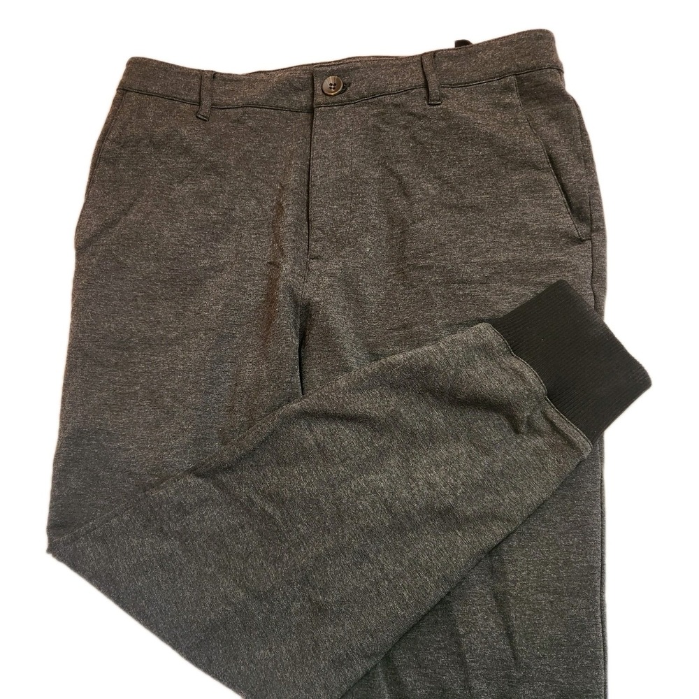 Paige Pants Mens 32 Gray Elmwood Jogger Iced Black Stretch Golf Sweatpants - Picture 2 of 16